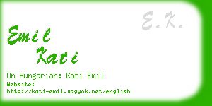 emil kati business card